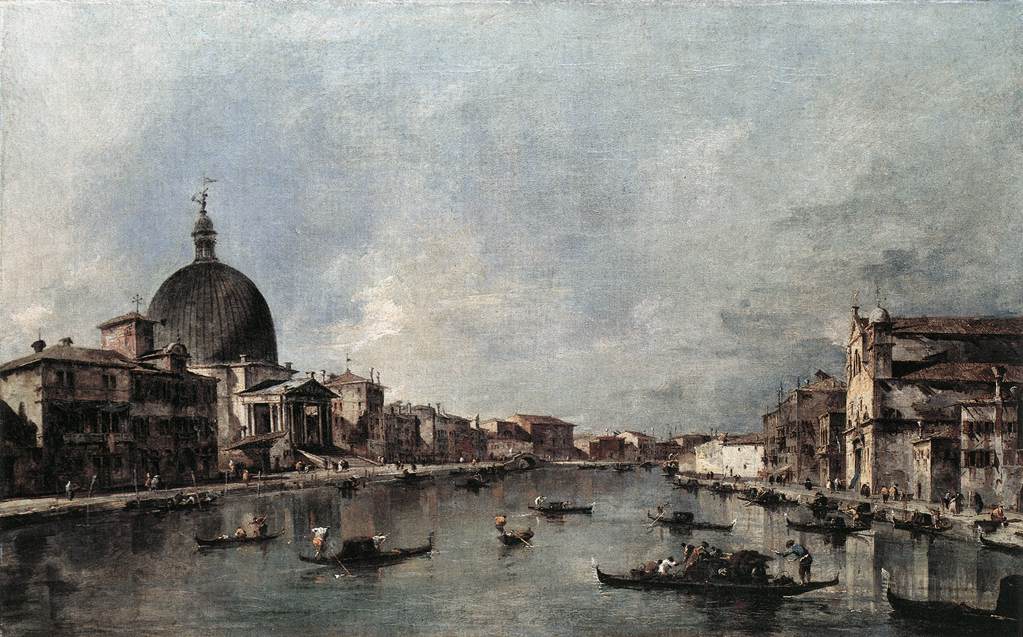 The Grand Canal with San Simeone Piccolo and Santa Lucia sdg